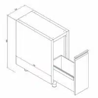 Meuble 1 tiroir inox 304 L 350 x P 700 x H 900 mm avec fond perforé, charge 100 Kg sur mesure
