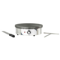 Régalez vos proches avec la crêpière ronde électrique Ø 350 mm! Sa plaque en fonte assure des crêpes dorées à la perfection. Commandez-la maintenant!