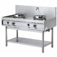 Wok gaz SERIE 700 2 brûleurs 2 x 13 kW avec robinet d'eau froide