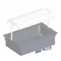 Bain-Marie Drop-In 2 x GN1/1 avec Découpe