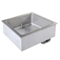 Bain-marie 2xGN1/1 commande à intégré: Hygiène irréprochable