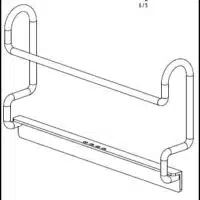 Crochet support bac + porte sac chariot