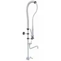 Douchette sur mélangeur monotrou col de cygne 1/4 de tour sur plonge