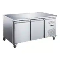 Table réfrigérée inox 2 portes 390 L