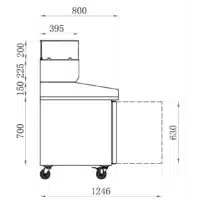 Meuble pizza avec vitrine +2°C/+8°C