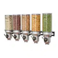 Distributeur mural de nourritures biologiques et sèches "Free Flow" 5 x 2.5 L