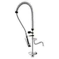 Mélangeur avec bec mobile avec douchette