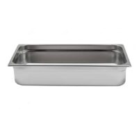Bac cuisine gastronorme GN1/1 plein en inox aisi 304