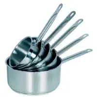 Série de 5 casseroles inox ø 160,180,200,240,260 mm