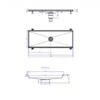 Caniveau cuisine 1500 x 570 mm