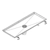 Caniveau en inox 1500 x 570 mm