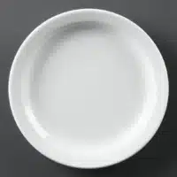 Assiette porcelaine à bord étroit