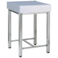 Billot en polyéthylène sur pieds inox L 500 x P 700 x H 900 mm