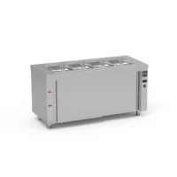 Meuble bain-marie à eau avec réserve neutre 6 GN1/1-200