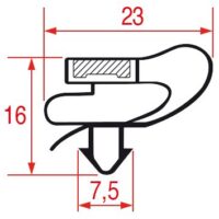 Joint à encastrer 610x480 mm pour meuble réfrigéréré