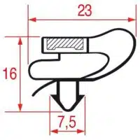 Joint à encastrer 610x480 mm pour meuble réfrigéréré