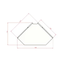 Meuble caisse d'angle 90° pour vitrine réfrigérée PORTHOS