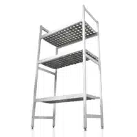 Rayonnage en L 3 niveaux L 1972+1742 x P 470 x H 1670 mm