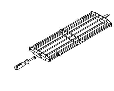 Grille rotative manuelle ligne 600 mm pour poulets – Image 2